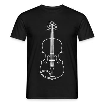 Fiddle Sketch - Men's T-Shirt - black - Front - AI Model Male 178 light (178cm)