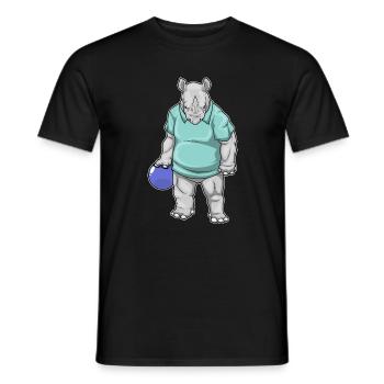Rhino Bowling Bowling Ball - Men's T-Shirt - black - Front - AI Model Male 178 light (178cm)