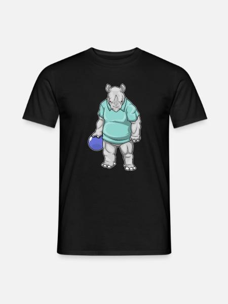 Rhino Bowling Bowling Ball - Men's T-Shirt - black