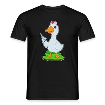 Infirmière Canard Vie Quotidienne - T-shirt homme - noir - Devant - AI Model Male 178 light (178cm)