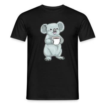 Tasse à café Koala - T-shirt homme - noir - Devant - AI Model Male 178 light (178cm)