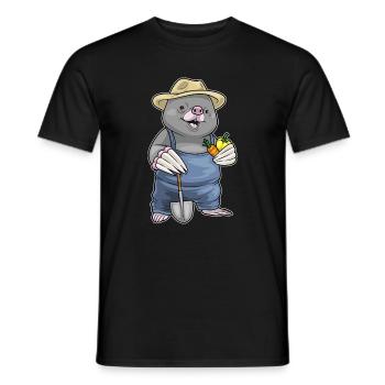 Ferme de Fruits Fermier-Taupe - T-shirt homme - noir - Devant - AI Model Male 178 light (178cm)