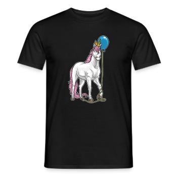 Unicorn Balloon - Men's T-Shirt - black - Front - AI Model Male 178 light (178cm)