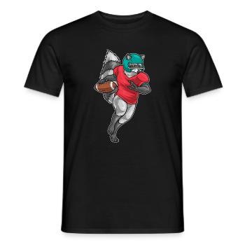 Raton laveur Sports de football américain - T-shirt homme - noir - Devant - AI Model Male 178 light (178cm)