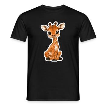 Giraffe - Männer T-Shirt - Schwarz - Vorne - AI Model Male 178 light (178cm)