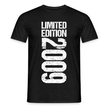 16th Birthday Limited Edition 2009 Vintage 2009 - Men's T-Shirt - black - Front - AI Model Male 178 light (178cm)