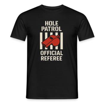 Cornhole Refere Offizielles Schiedsrichter - Männer T-Shirt - Schwarz - Vorne - AI Model Male 178 light (178cm)