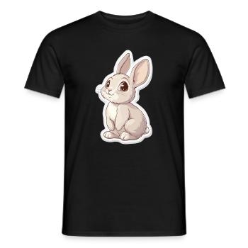 Hase - Männer T-Shirt - Schwarz - Vorne - AI Model Male 178 light (178cm)