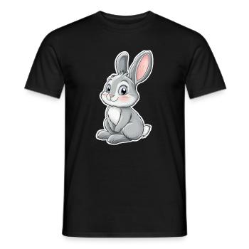 Hase - Männer T-Shirt - Schwarz - Vorne - AI Model Male 178 light (178cm)