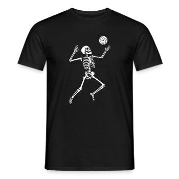 Skelett Volleyball Silhouette - Männer T-Shirt - Schwarz - Vorne - AI Model Male 178 light (178cm)