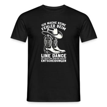 Line Dancing Cowboy Line Dancer Line Dance - Men's T-Shirt - black - Front - AI Model Male 178 light (178cm)