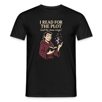 Booktok Fantasy Bookish Humor Gift for - Men's T-Shirt - black - Front - AI Model Male 178 light (178cm)