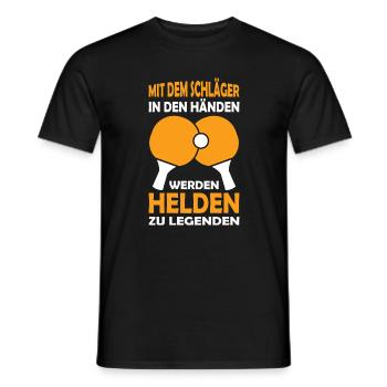 Table Tennis Outfits Table Tennis Player Gifts - Men's T-Shirt - black - Front - AI Model Male 178 light (178cm)