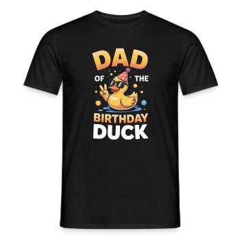 Dad Birthday Duck Party - Men's T-Shirt - black - Front - AI Model Male 178 light (178cm)