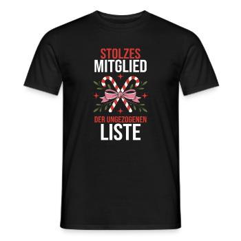 Santa Claus Christmas Time Naughty Christmas - Men's T-Shirt - black - Front - AI Model Male 178 light (178cm)