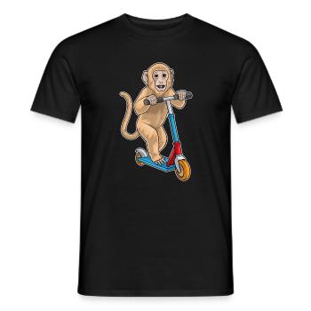 Monkey Kick Scooter - Men's T-Shirt - black - Front - AI Model Male 178 light (178cm)