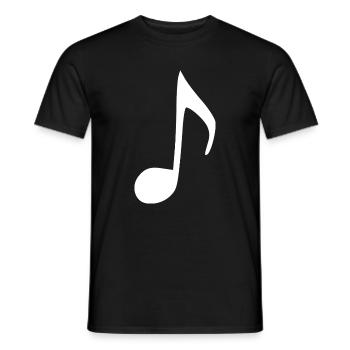 Musiknote weiß Musik - Männer T-Shirt - Schwarz - Vorne - AI Model Male 178 light (178cm)