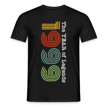 Millésime 1999 - T-shirt homme - noir - Devant - AI Model Male 178 light (178cm)