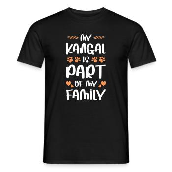 Mon Kangal appartient à la famille - T-shirt homme - noir - Devant - AI Model Male 178 light (178cm)