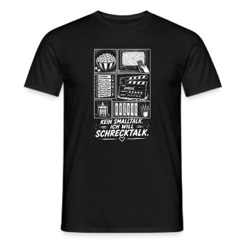 Schreektalk statt Smalltalk Horror Design - Männer T-Shirt - Schwarz - Vorne - AI Model Male 178 light (178cm)