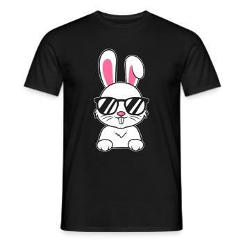 Cooler Hase mit Sonnenbrille Kanninchen Hasen - Männer T-Shirt - Schwarz - Vorne - AI Model Male 178 light (178cm)