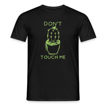 Fass mich nicht an! Stacheliger Kaktus - Männer T-Shirt - Schwarz - Vorne - AI Model Male 178 light (178cm)