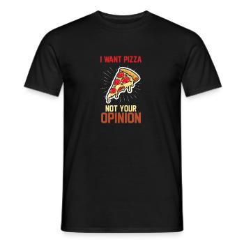 Je ne veux pas de pizza votre avis cadeau faim - T-shirt homme - noir - Devant - AI Model Male 178 light (178cm)