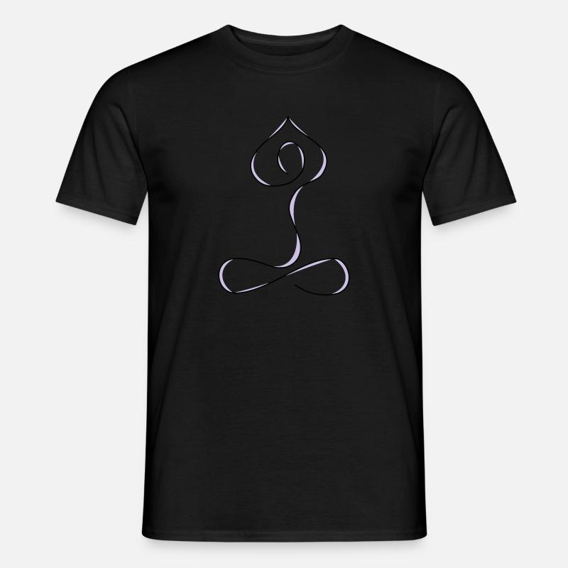 Yogahaltung - Männer T-Shirt - Schwarz