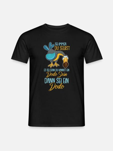 Retro Dodo Mauritius Vogel Dronte - Männer T-Shirt - Schwarz