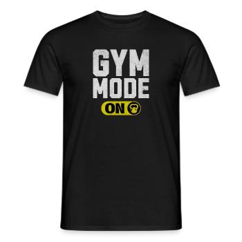 Mode salle de sport activé - T-shirt homme - noir - Devant - AI Model Male 178 light (178cm)
