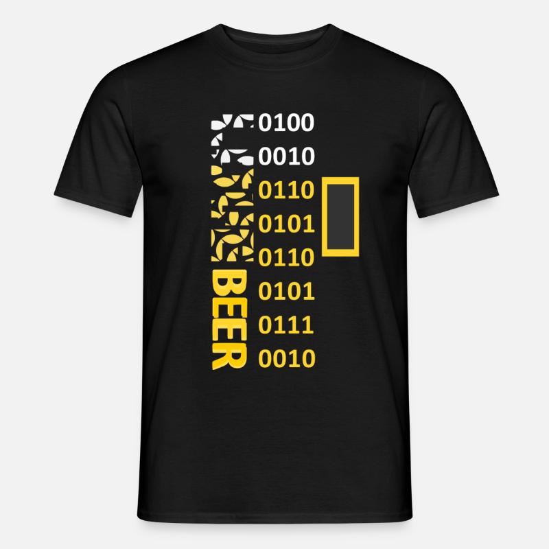 LOVE BEER BINARY 400 - Männer T-Shirt - Schwarz