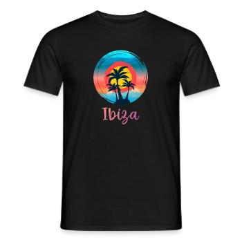 Ibiza - Männer T-Shirt - Schwarz - Vorne - AI Model Male 178 light (178cm)