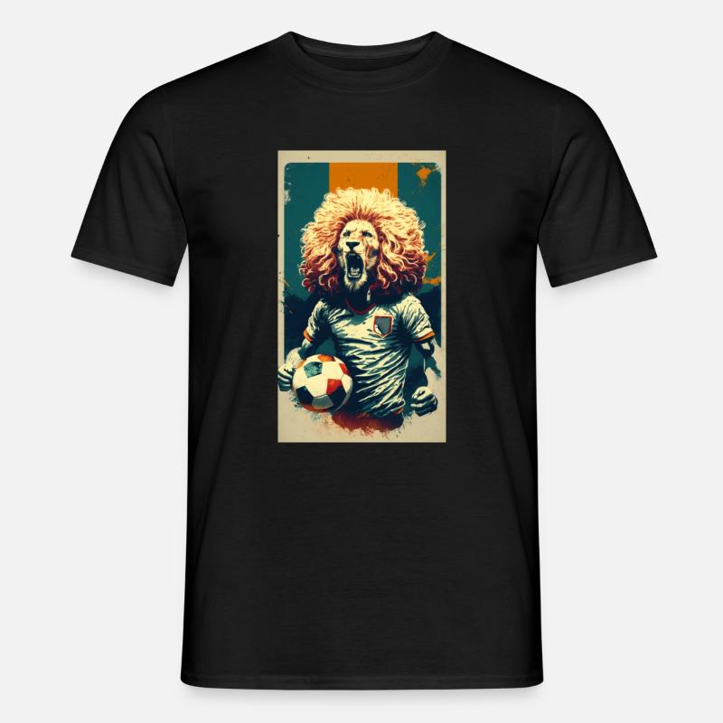 Löwe - Männer T-Shirt - Schwarz