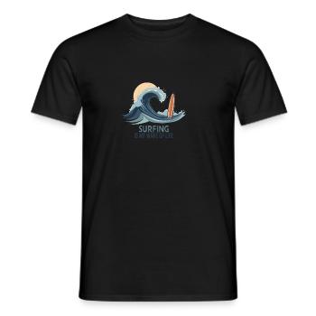 Le surf est ma vague de vie – Surfer & Ocean - T-shirt homme - noir - Devant - AI Model Male 178 light (178cm)