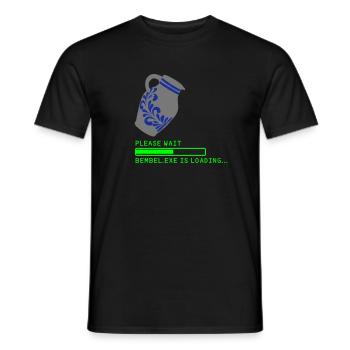 Bembel.EXE Loading... - Männer T-Shirt - Schwarz - Vorne - AI Model Male 178 light (178cm)