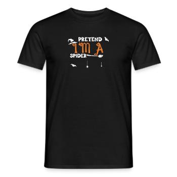 Faites semblant d’être une araignée - Halloween - T-shirt homme - noir - Devant - AI Model Male 178 light (178cm)