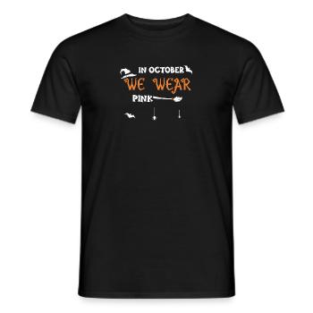 In October We Wear Pink - Men's T-Shirt - black - Front - AI Model Male 178 light (178cm)