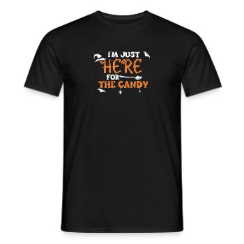 I'm Just Here For The Candy - Männer T-Shirt - Schwarz - Vorne - AI Model Male 178 light (178cm)