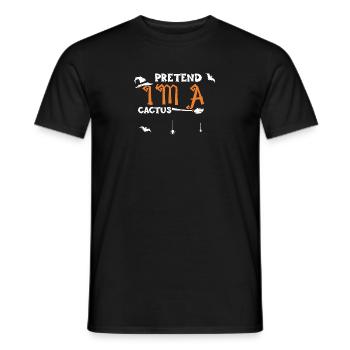 Faites semblant d’être un cactus - Halloween - T-shirt homme - noir - Devant - AI Model Male 178 light (178cm)