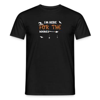 I'm Here For The Boobies - Männer T-Shirt - Schwarz - Vorne - AI Model Male 178 light (178cm)