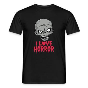 Creepy zombie lover design - Men's T-Shirt - black - Front - AI Model Male 178 light (178cm)