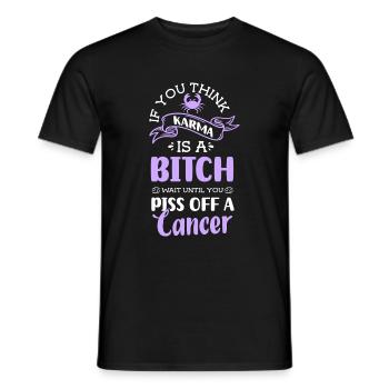 Cancer Zodiac Sign Water Jupiter - Men's T-Shirt - black - Front - AI Model Male 178 light (178cm)