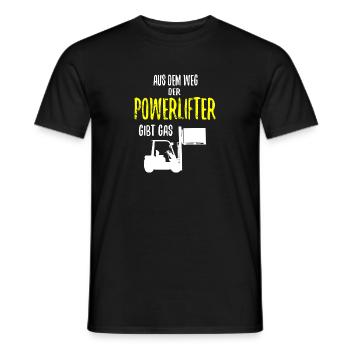 Stapler Powerlifter - Männer T-Shirt - Schwarz - Vorne - AI Model Male 178 light (178cm)