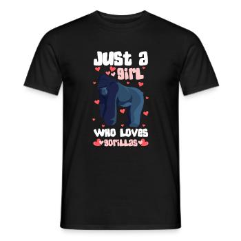 Gorilla Animal Weightlifting Zoo - Men's T-Shirt - black - Front - AI Model Male 178 light (178cm)