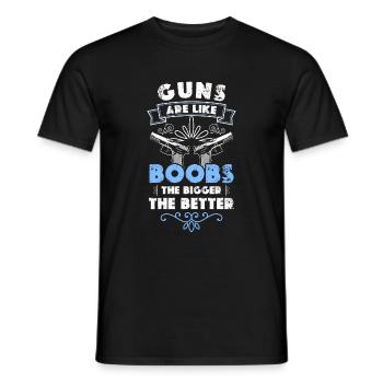 Weapon Ammunition Gun Owners Freedom - Men's T-Shirt - black - Front - AI Model Male 178 light (178cm)