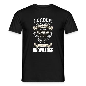 Arbeit Beruf Abteilungsleiter Angestellter - Männer T-Shirt - Schwarz - Vorne - AI Model Male 178 light (178cm)