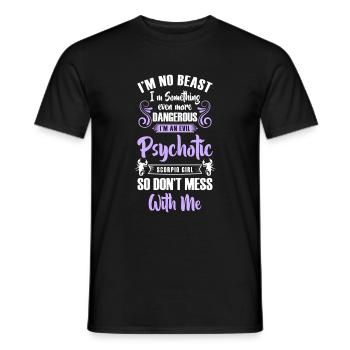 Constellation du signe du zodiaque Scorpion Octobre - T-shirt homme - noir - Devant - AI Model Male 178 light (178cm)