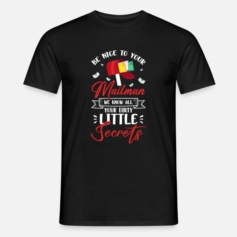 Post Parcel Delivery Mail - Men’s T-shirt - black