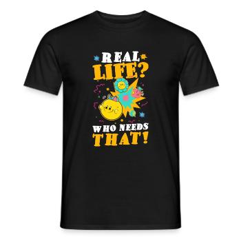 Comicstyle Art Boom - Men's T-Shirt - black - Front - AI Model Male 178 light (178cm)