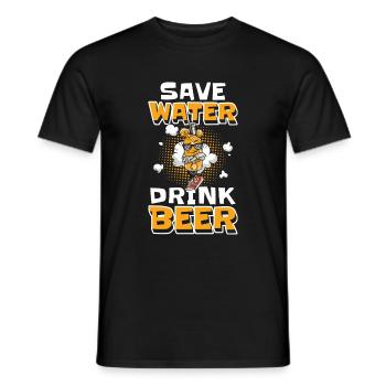 Comic Style Style Cartoon - Men's T-Shirt - black - Front - AI Model Male 178 light (178cm)
